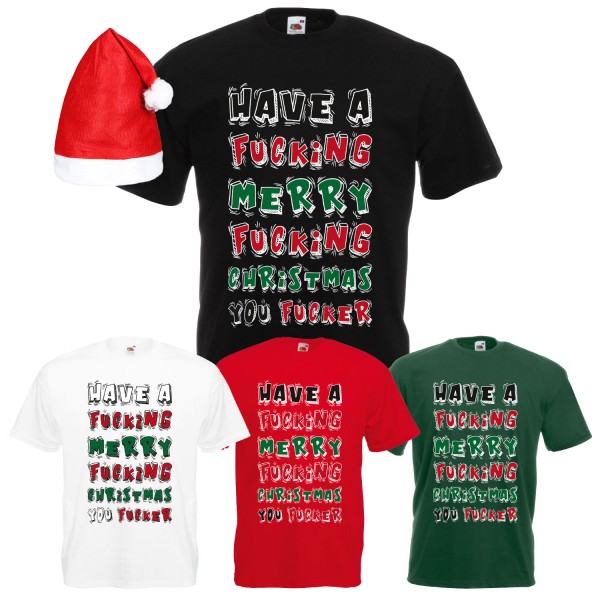 Have a Merry Fucking Christmas Graffiti T-Shirt Herren