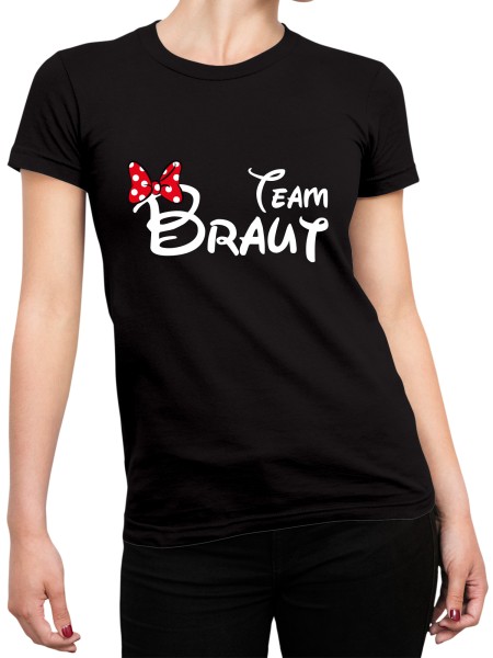 JGA T-Shirt mit Motiv Braut Maus & Team Braut