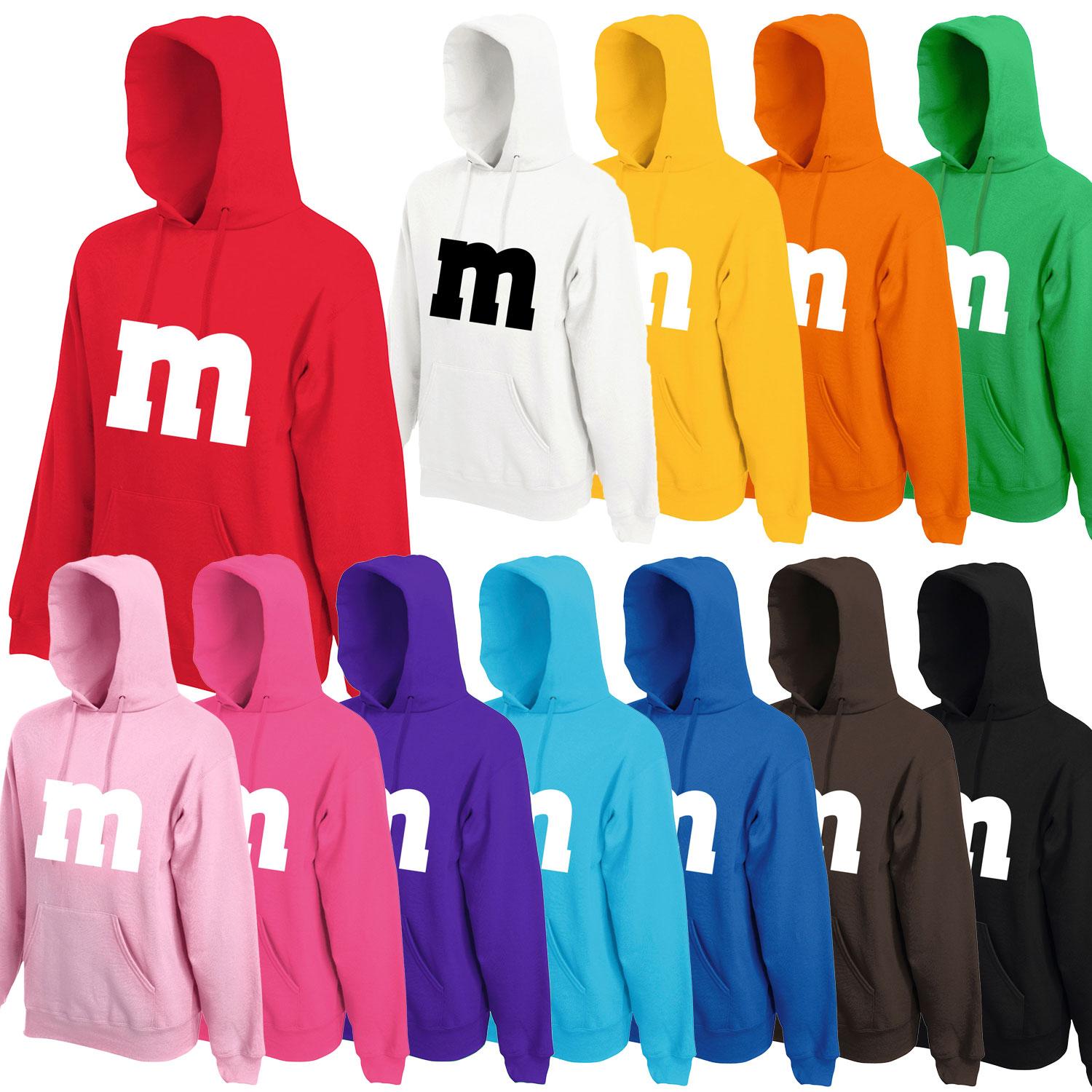Gruppenkostüm M&M Sweatshirts Pullover Fasching Pulli M&M Karneval 