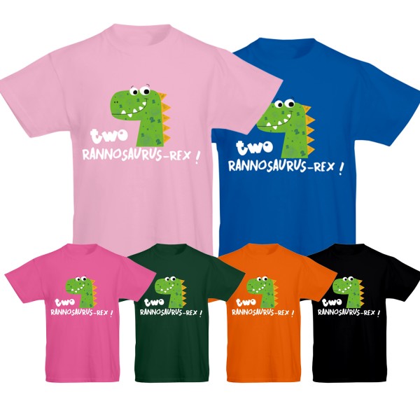 Kinder T-Shirt für zweiten Geburtstag - Two Rannosaurus Rex